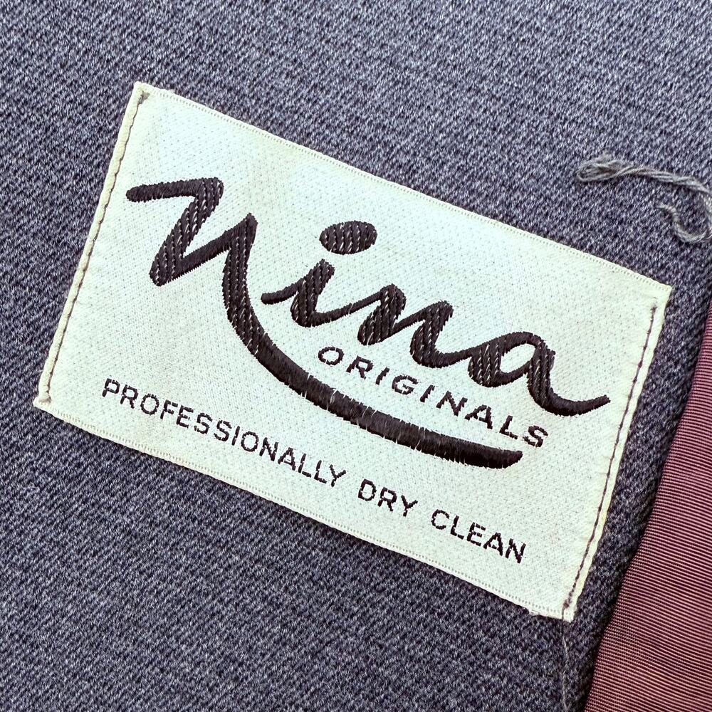 ❌SOLD❌1950's union gray wool and mink fur swing coat by TOWNLEY SAMTERS for NINA - Picture 7 of 14